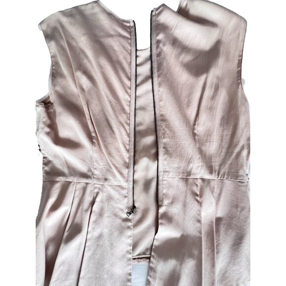 BCBGMAXAZRIA Size L Savannah Long-Back Sequined Top Blush Dark Bare Pink - Picture 13 of 16